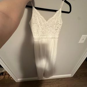 Worn once White bridal jumpsuit